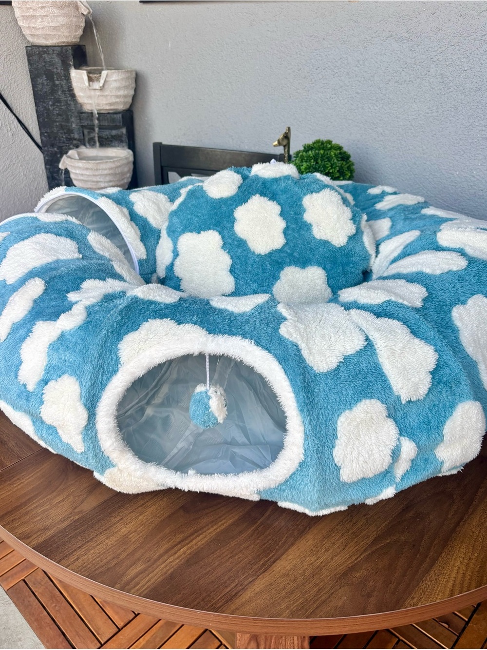 Blue Cloud Plush CAT TUNNEL